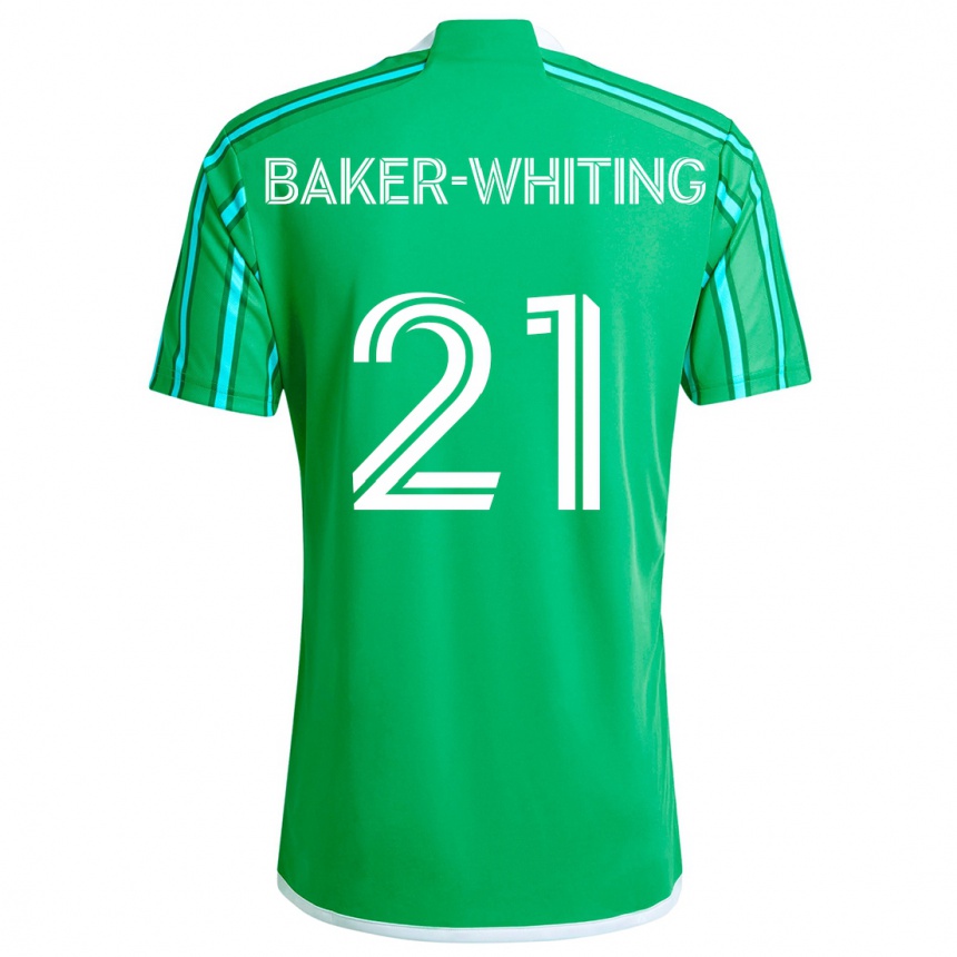 Niño Fútbol Camiseta Reed Baker-Whiting #21 Verde Blanco 1ª Equipación 2024/25 Argentina