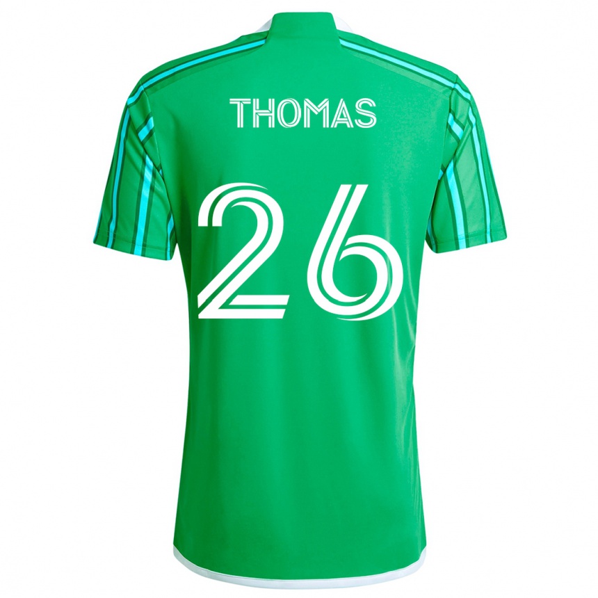 Niño Fútbol Camiseta Andrew Thomas #26 Verde Blanco 1ª Equipación 2024/25 Argentina