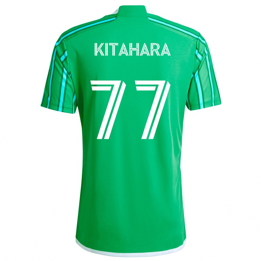 Niño Fútbol Camiseta Sota Kitahara #77 Verde Blanco 1ª Equipación 2024/25 Argentina