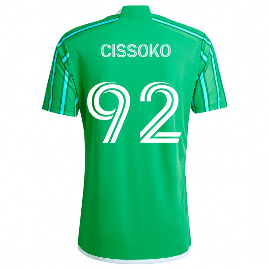 Niño Fútbol Camiseta Abdoulaye Cissoko #92 Verde Blanco 1ª Equipación 2024/25 Argentina