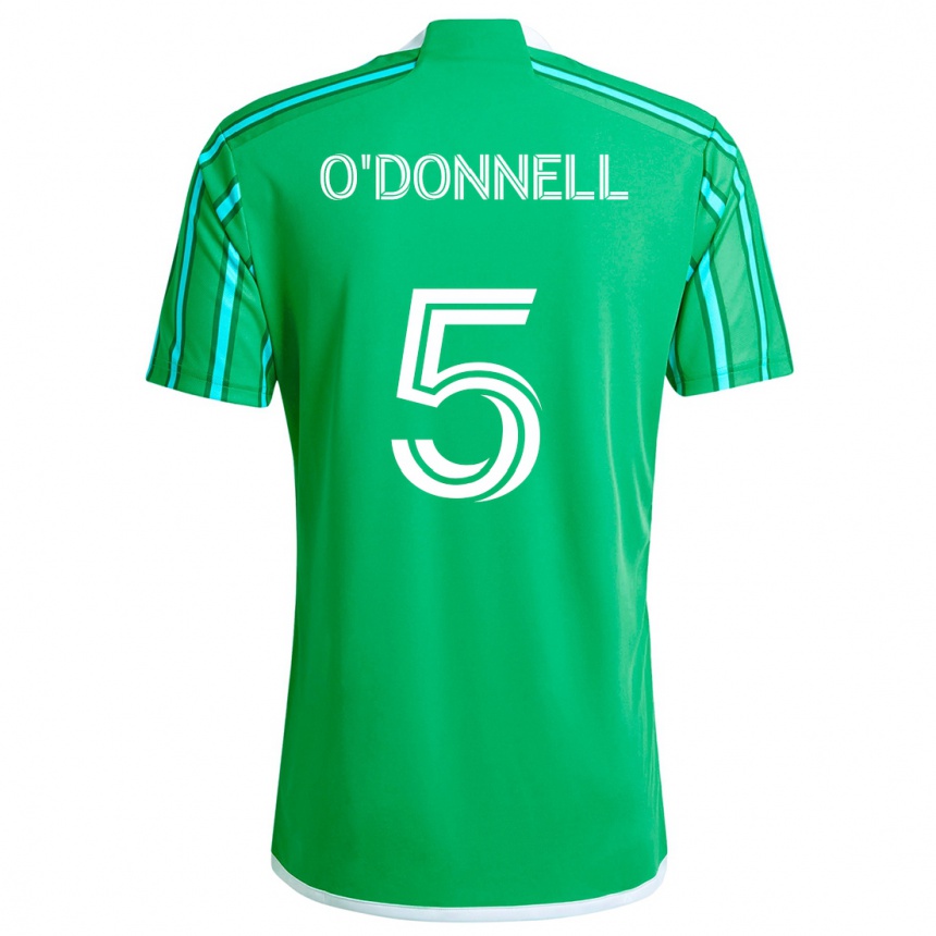 Niño Fútbol Camiseta Kristina O'donnell #5 Verde Blanco 1ª Equipación 2024/25 Argentina