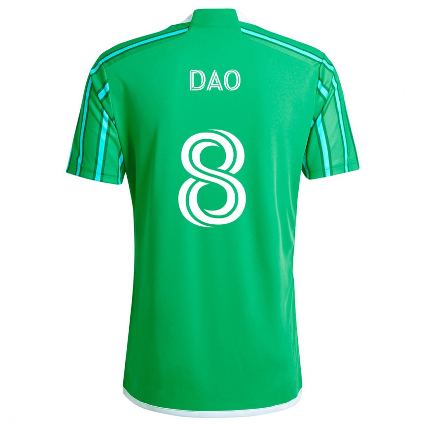 Niño Fútbol Camiseta Kaylee Dao #8 Verde Blanco 1ª Equipación 2024/25 Argentina