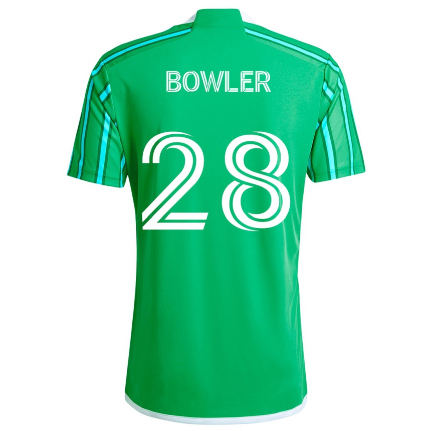 Niño Fútbol Camiseta Rachel Bowler #28 Verde Blanco 1ª Equipación 2024/25 Argentina