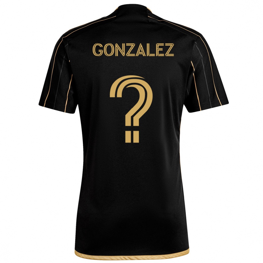 Niño Fútbol Camiseta Mario González #0 Oro Negro 1ª Equipación 2024/25 Argentina