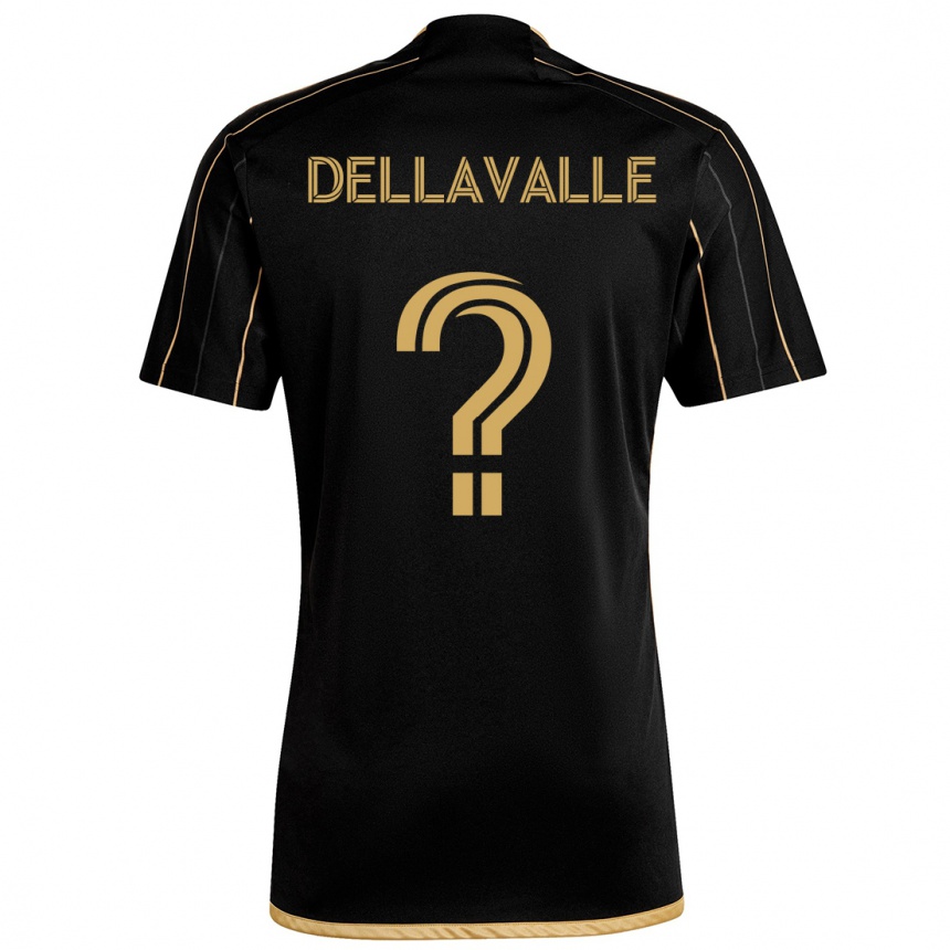 Niño Fútbol Camiseta Lorenzo Dellavalle #0 Oro Negro 1ª Equipación 2024/25 Argentina