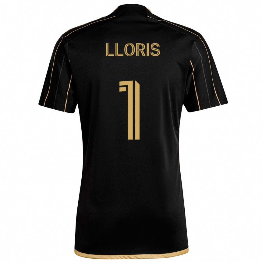 Niño Fútbol Camiseta Hugo Lloris #1 Oro Negro 1ª Equipación 2024/25 Argentina