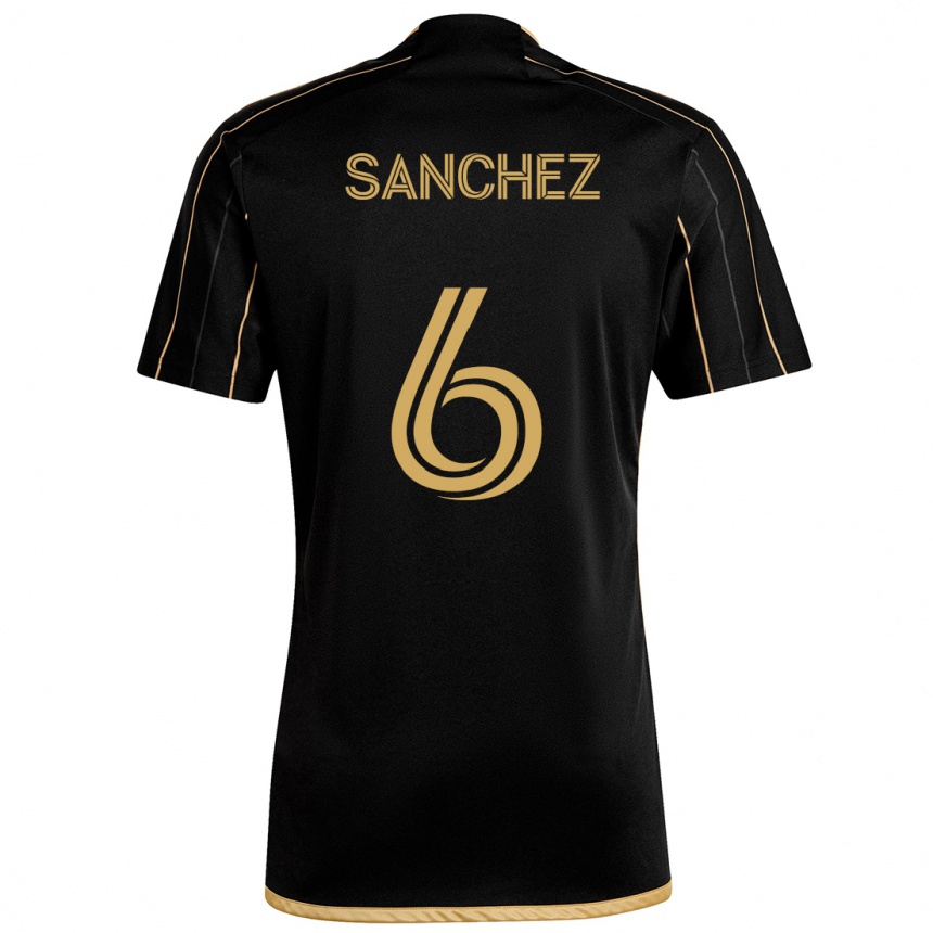 Niño Fútbol Camiseta Ilie Sánchez #6 Oro Negro 1ª Equipación 2024/25 Argentina