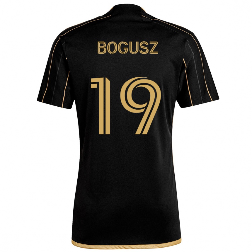 Niño Fútbol Camiseta Mateusz Bogusz #19 Oro Negro 1ª Equipación 2024/25 Argentina