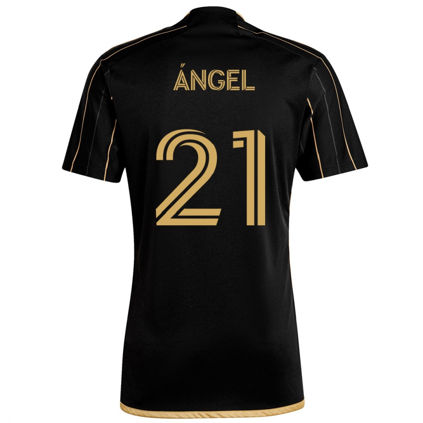 Niño Fútbol Camiseta Tomás Ángel #21 Oro Negro 1ª Equipación 2024/25 Argentina