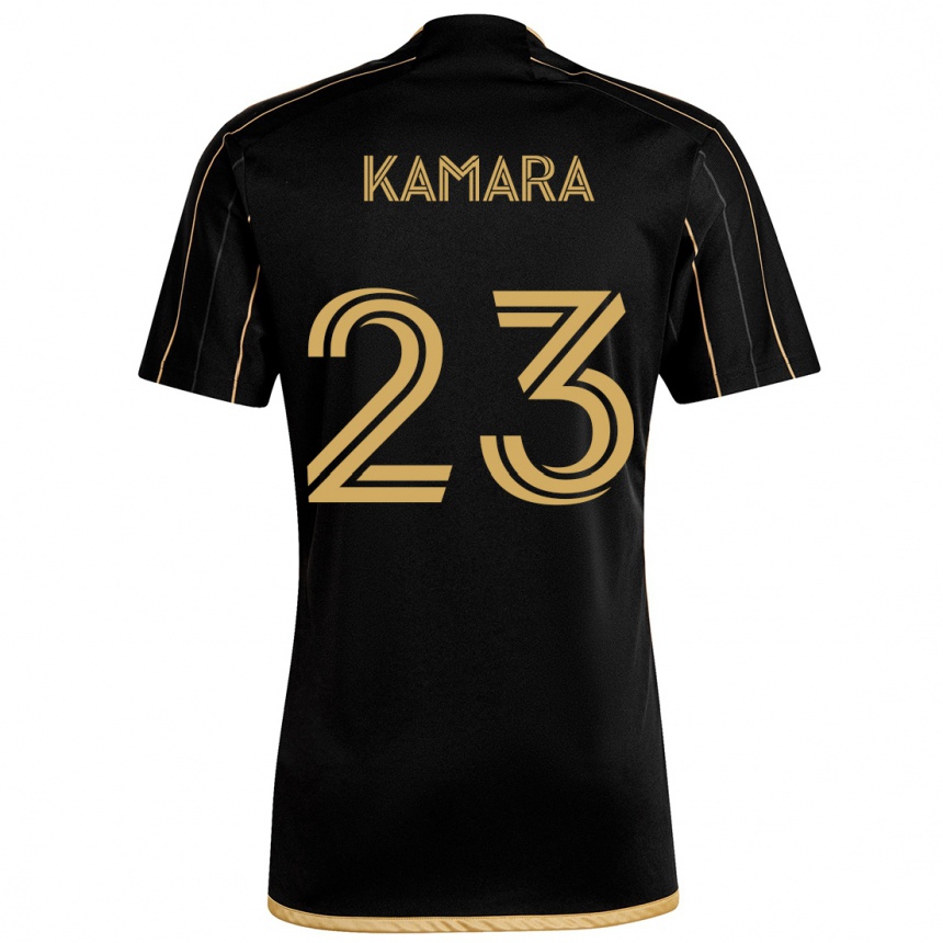 Niño Fútbol Camiseta Kei Kamara #23 Oro Negro 1ª Equipación 2024/25 Argentina