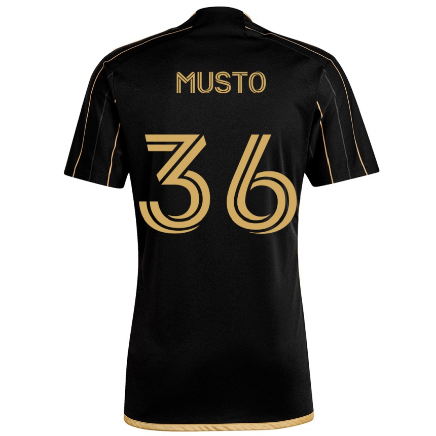 Niño Fútbol Camiseta Tommy Musto #36 Oro Negro 1ª Equipación 2024/25 Argentina