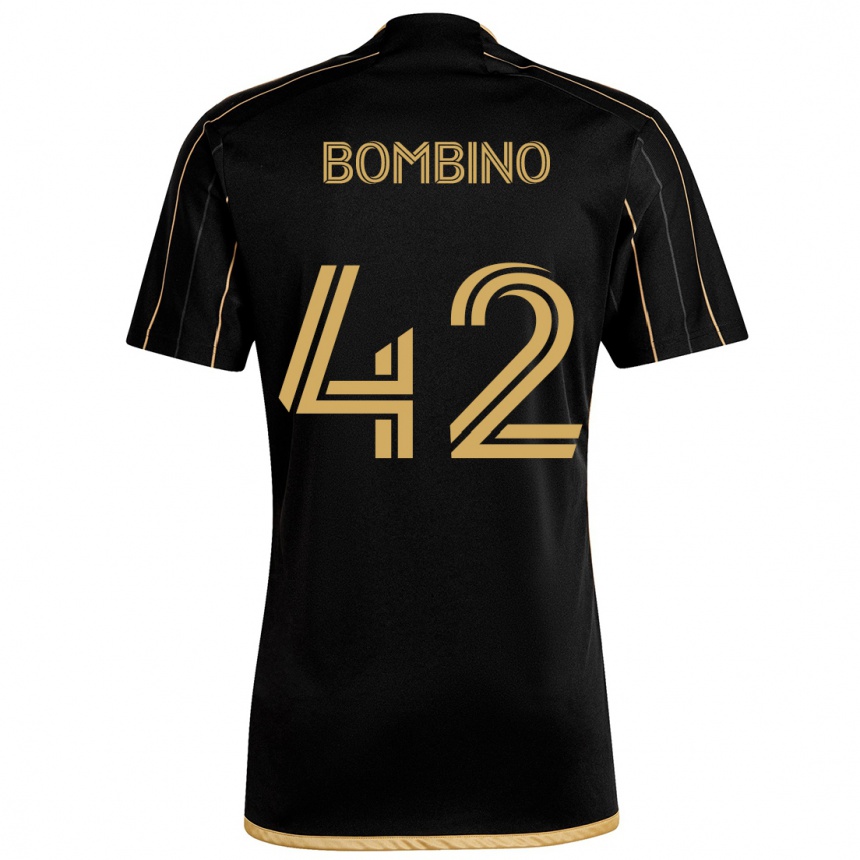 Niño Fútbol Camiseta Luca Bombino #42 Oro Negro 1ª Equipación 2024/25 Argentina