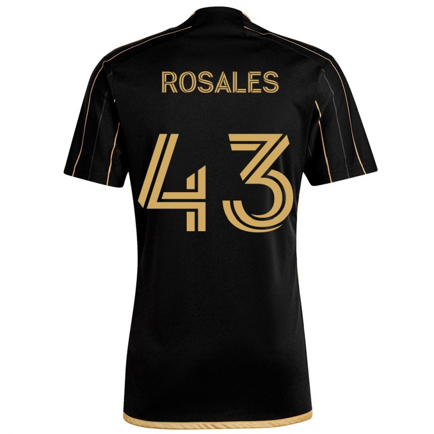 Niño Fútbol Camiseta Diego Rosales #43 Oro Negro 1ª Equipación 2024/25 Argentina