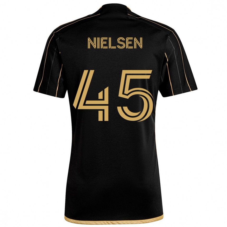 Niño Fútbol Camiseta Kenny Nielsen #45 Oro Negro 1ª Equipación 2024/25 Argentina