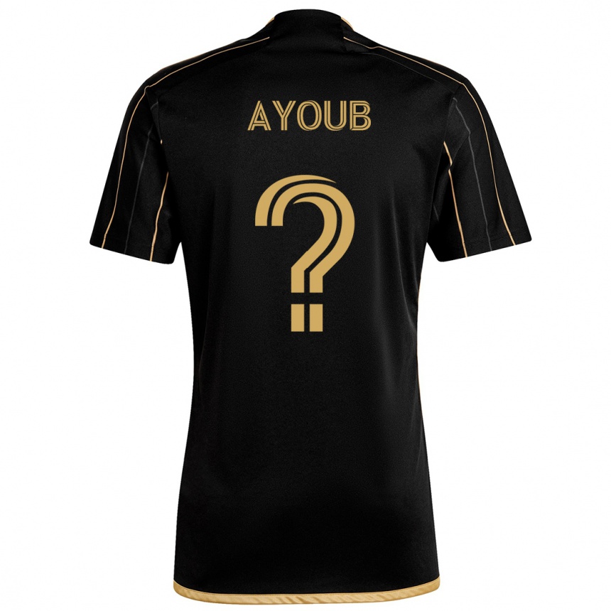 Niño Fútbol Camiseta Ryan Ayoub #0 Oro Negro 1ª Equipación 2024/25 Argentina