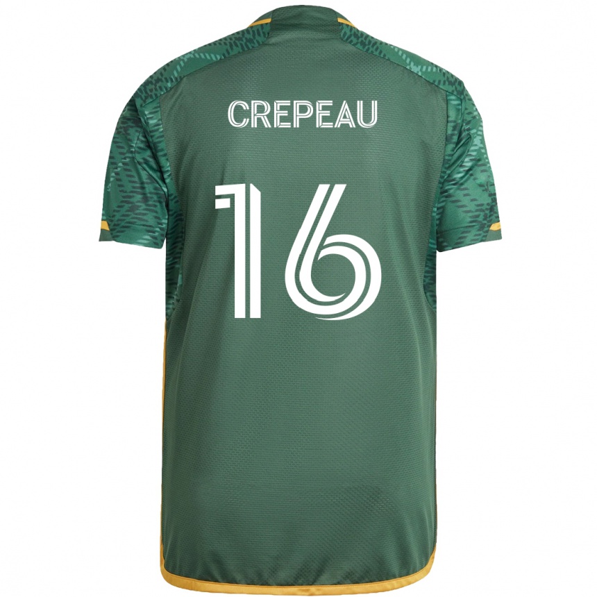 Niño Fútbol Camiseta Maxime Crépeau #16 Verde Naranja 1ª Equipación 2024/25 Argentina