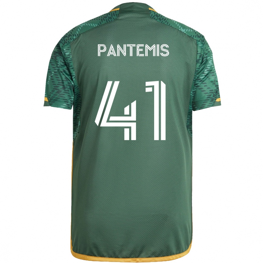 Niño Fútbol Camiseta James Pantemis #41 Verde Naranja 1ª Equipación 2024/25 Argentina