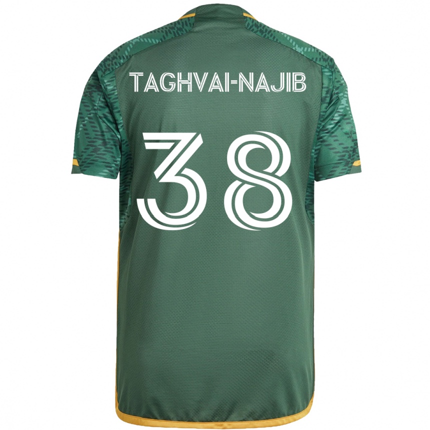 Niño Fútbol Camiseta Braxton Taghvai-Najib #38 Verde Naranja 1ª Equipación 2024/25 Argentina