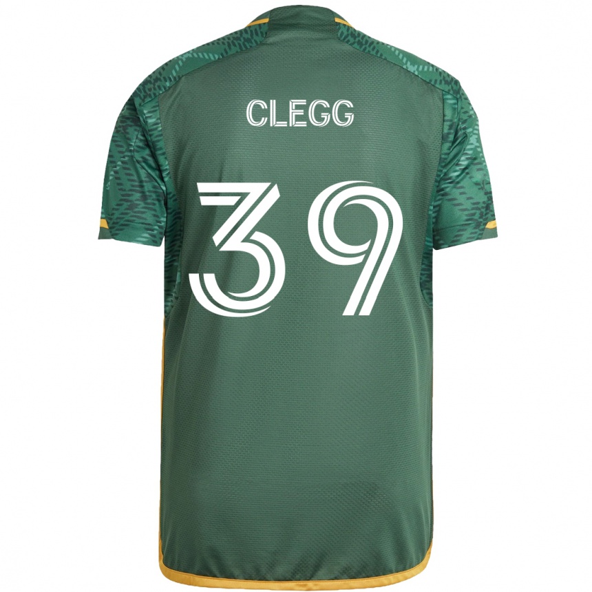 Niño Fútbol Camiseta Tyler Clegg #39 Verde Naranja 1ª Equipación 2024/25 Argentina