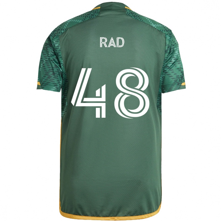 Niño Fútbol Camiseta Kaveh Rad #48 Verde Naranja 1ª Equipación 2024/25 Argentina