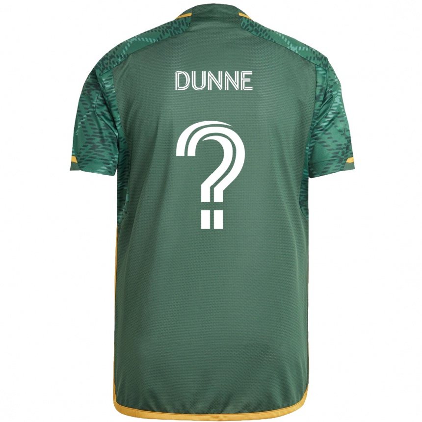 Niño Fútbol Camiseta Michael Dunne #0 Verde Naranja 1ª Equipación 2024/25 Argentina