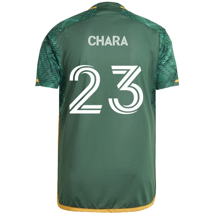 Niño Fútbol Camiseta Yimmi Chará #23 Verde Naranja 1ª Equipación 2024/25 Argentina