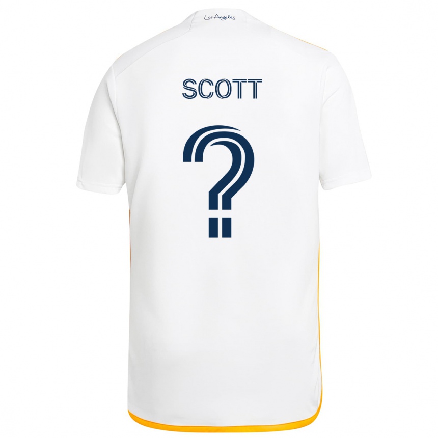 Niño Fútbol Camiseta Brady Scott #0 Blanco Amarillo 1ª Equipación 2024/25 Argentina