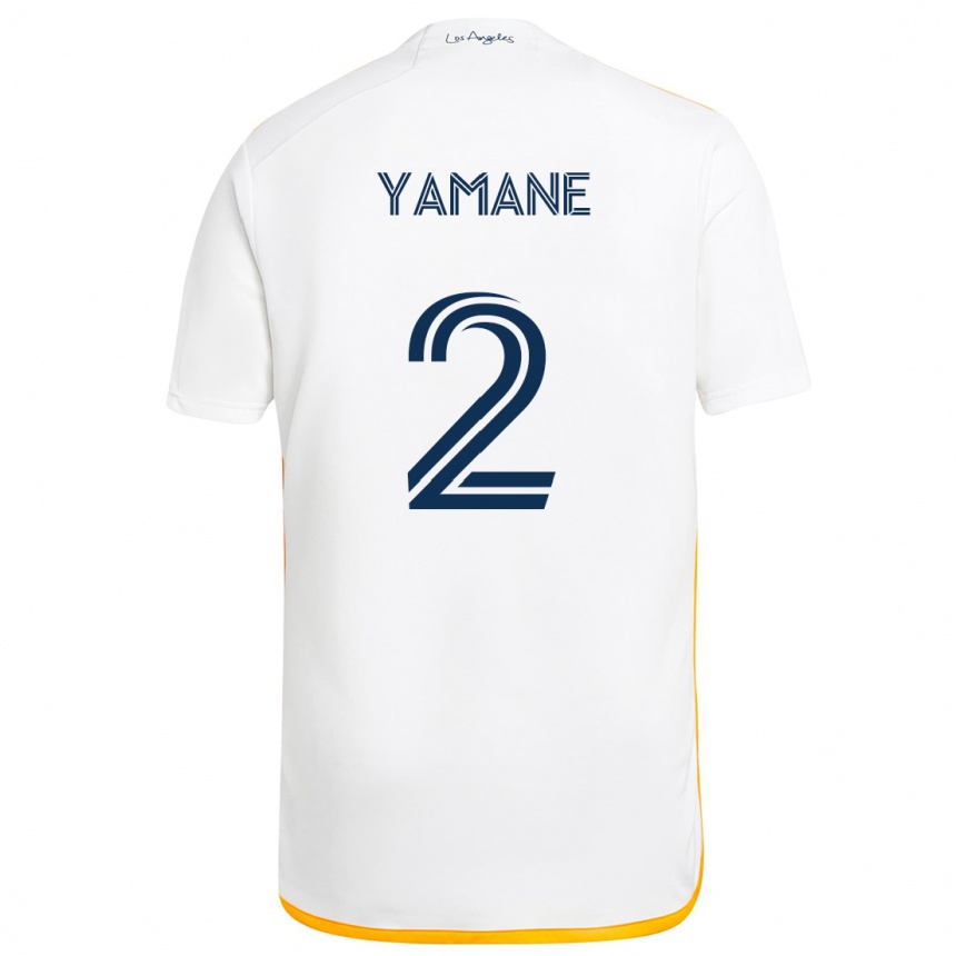 Niño Fútbol Camiseta Miki Yamane #2 Blanco Amarillo 1ª Equipación 2024/25 Argentina