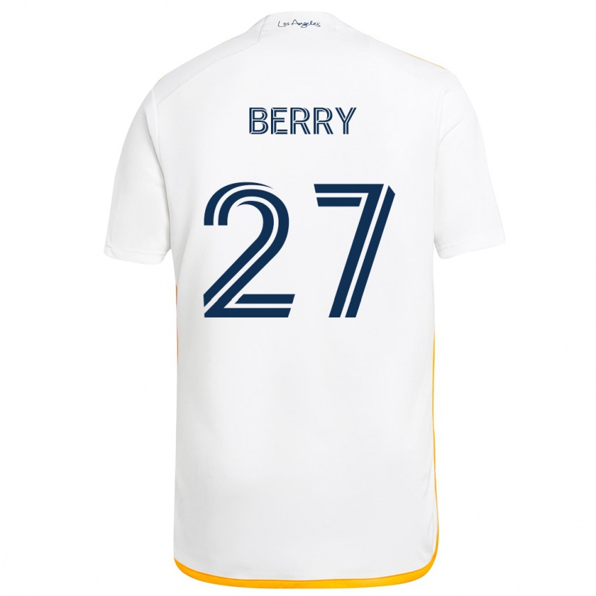 Niño Fútbol Camiseta Miguel Berry #27 Blanco Amarillo 1ª Equipación 2024/25 Argentina