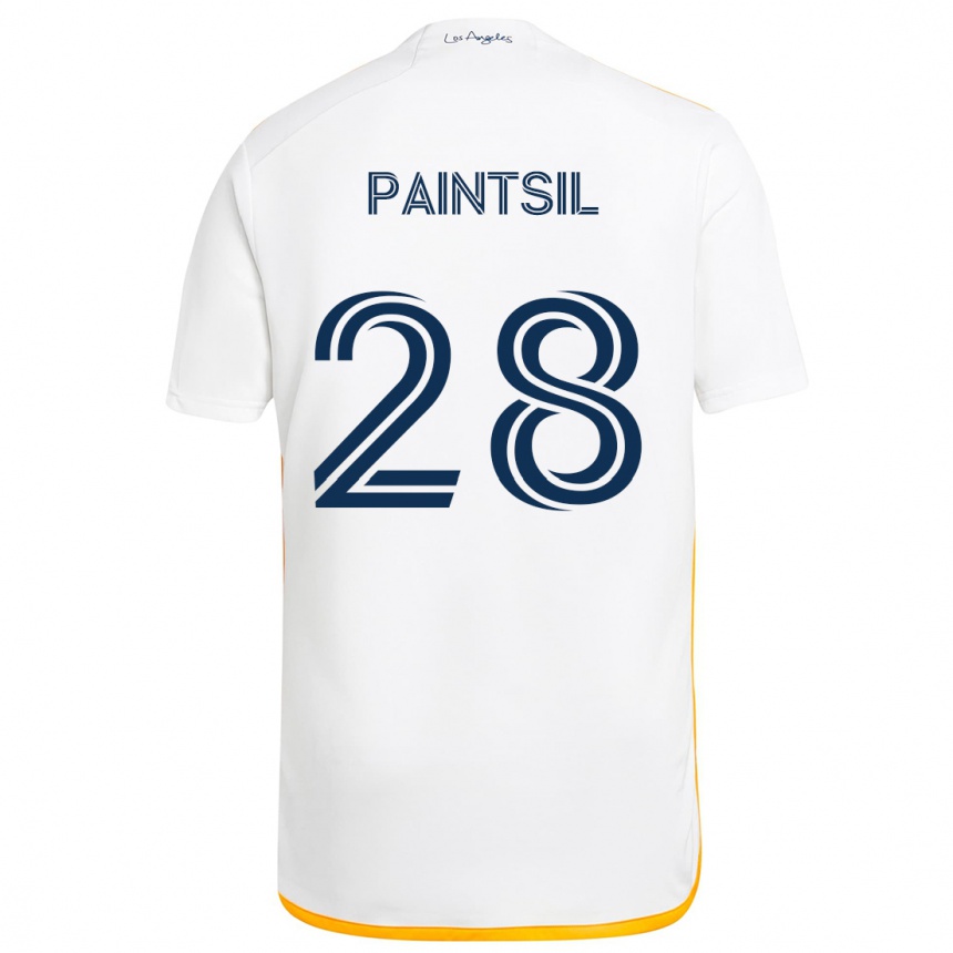 Niño Fútbol Camiseta Joseph Paintsil #28 Blanco Amarillo 1ª Equipación 2024/25 Argentina