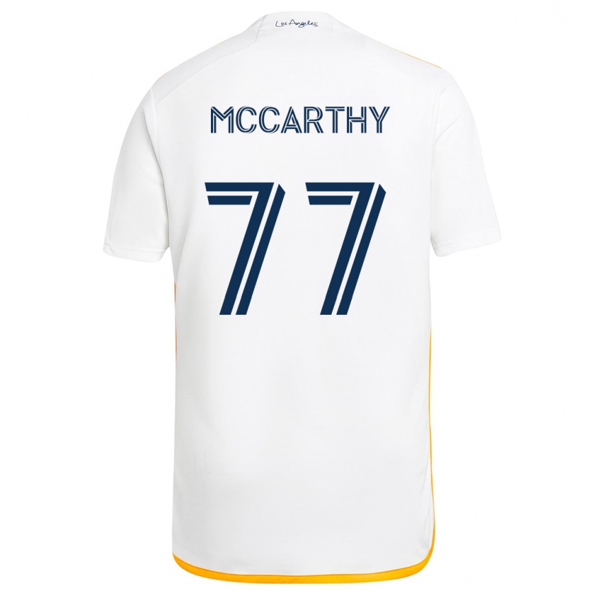 Niño Fútbol Camiseta John Mccarthy #77 Blanco Amarillo 1ª Equipación 2024/25 Argentina