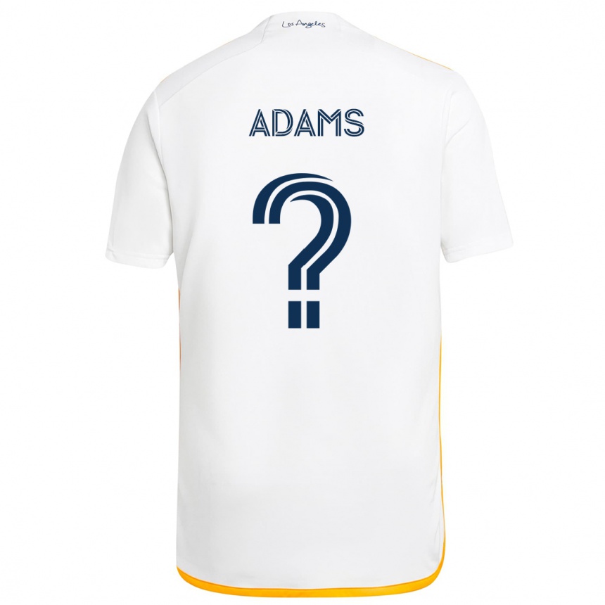 Niño Fútbol Camiseta Lucca Adams #0 Blanco Amarillo 1ª Equipación 2024/25 Argentina