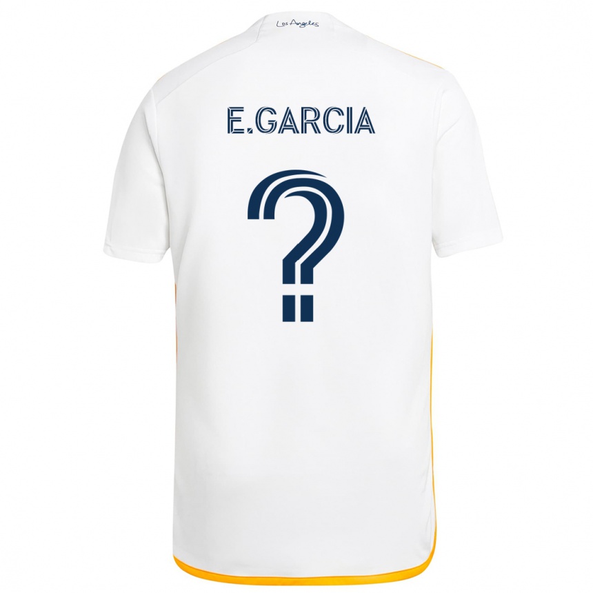 Niño Fútbol Camiseta Emiliano Garcia #0 Blanco Amarillo 1ª Equipación 2024/25 Argentina