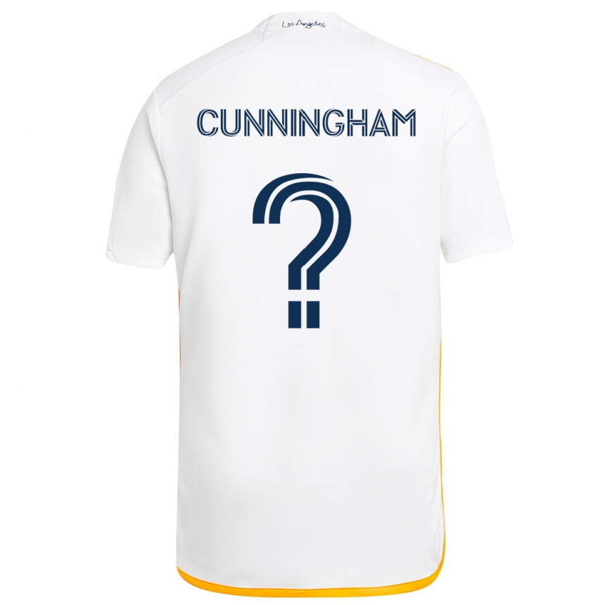 Niño Fútbol Camiseta Joaquin Cunningham #0 Blanco Amarillo 1ª Equipación 2024/25 Argentina