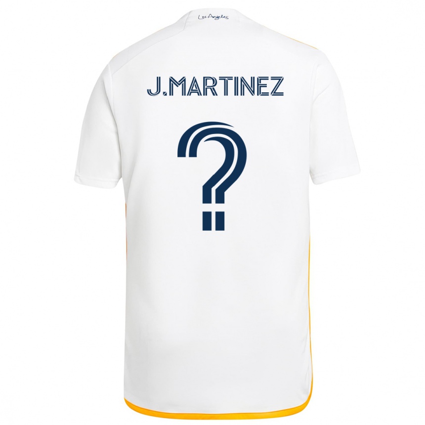 Niño Fútbol Camiseta Juan Martinez #0 Blanco Amarillo 1ª Equipación 2024/25 Argentina