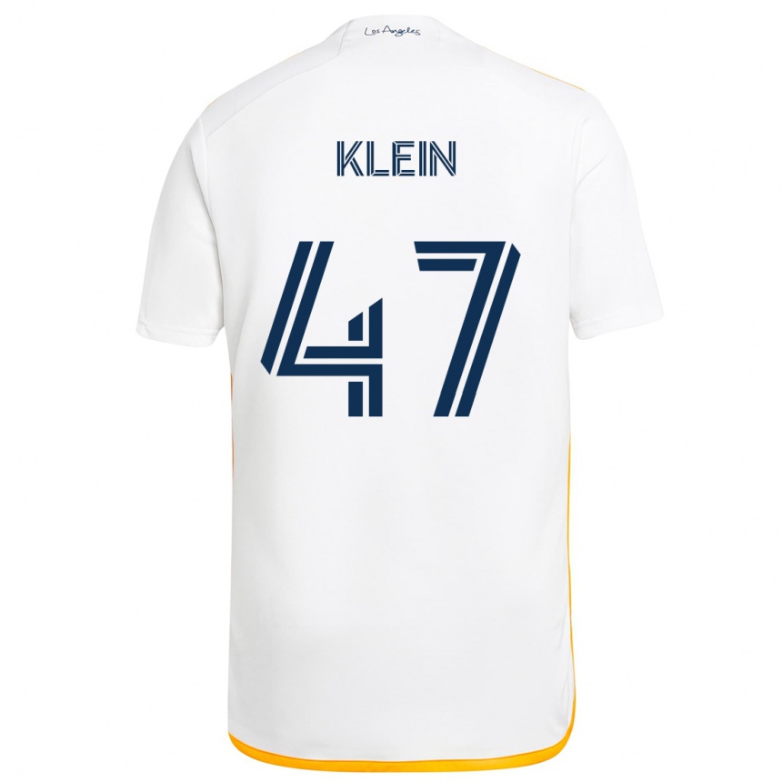 Niño Fútbol Camiseta Carson Klein #47 Blanco Amarillo 1ª Equipación 2024/25 Argentina