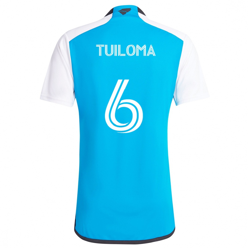 Niño Fútbol Camiseta Bill Tuiloma #6 Azul Blanco 1ª Equipación 2024/25 Argentina