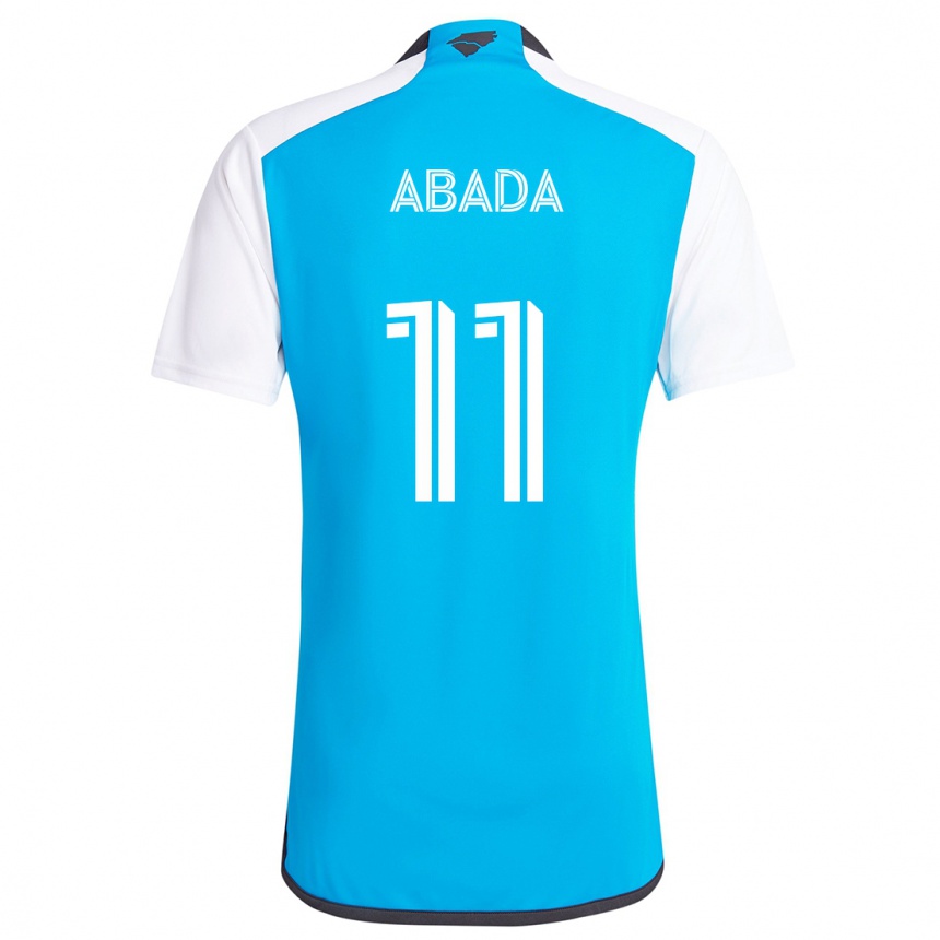 Niño Fútbol Camiseta Liel Abada #11 Azul Blanco 1ª Equipación 2024/25 Argentina