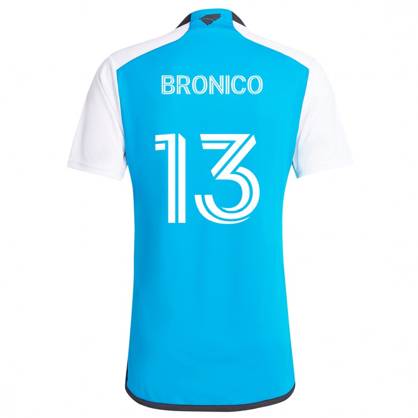 Niño Fútbol Camiseta Brandt Bronico #13 Azul Blanco 1ª Equipación 2024/25 Argentina