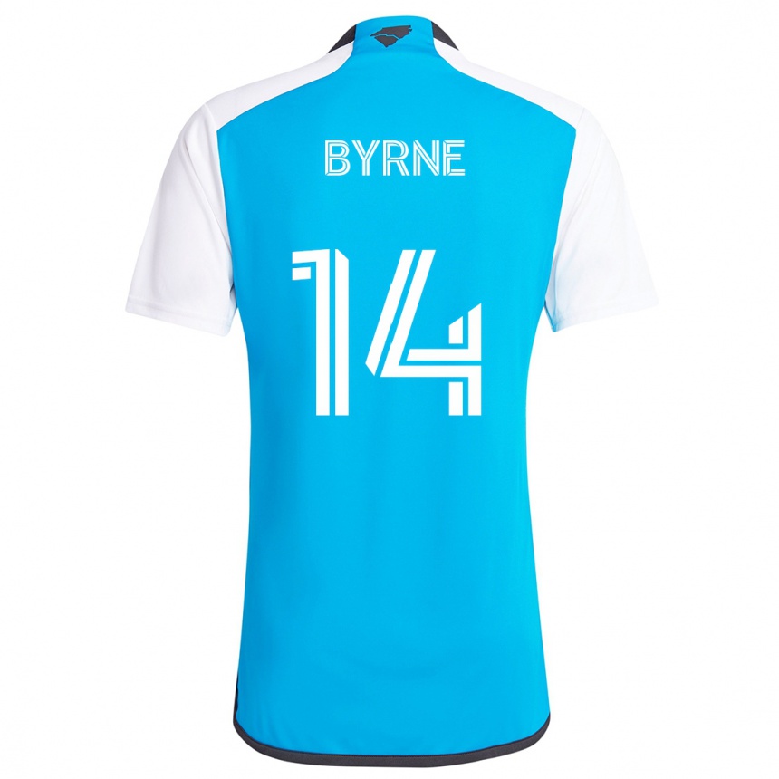 Niño Fútbol Camiseta Nathan Byrne #14 Azul Blanco 1ª Equipación 2024/25 Argentina