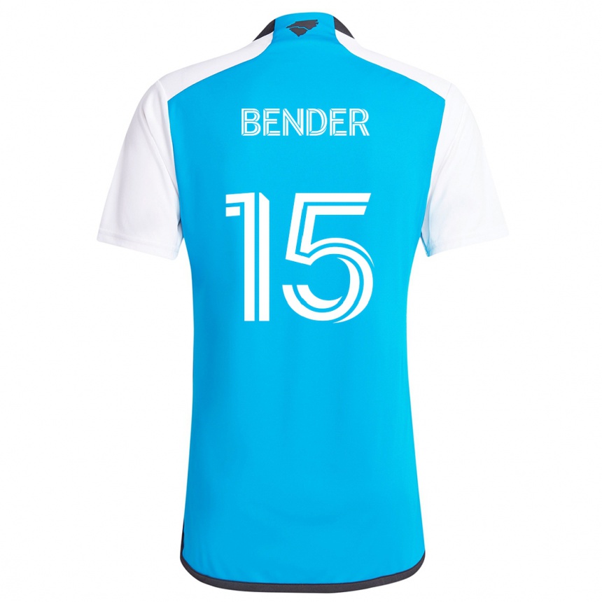 Niño Fútbol Camiseta Ben Bender #15 Azul Blanco 1ª Equipación 2024/25 Argentina