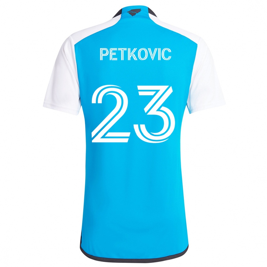 Niño Fútbol Camiseta Nikola Petkovic #23 Azul Blanco 1ª Equipación 2024/25 Argentina