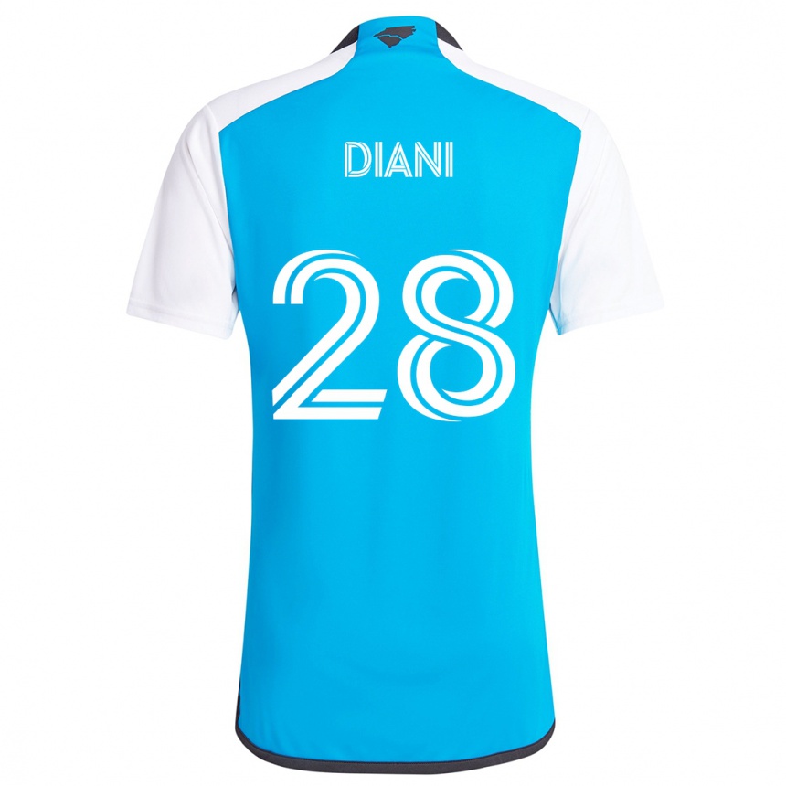 Niño Fútbol Camiseta Djibril Diani #28 Azul Blanco 1ª Equipación 2024/25 Argentina