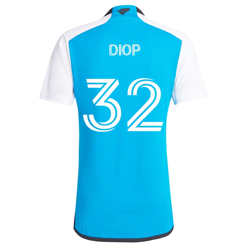 Niño Fútbol Camiseta Hamady Diop #32 Azul Blanco 1ª Equipación 2024/25 Argentina