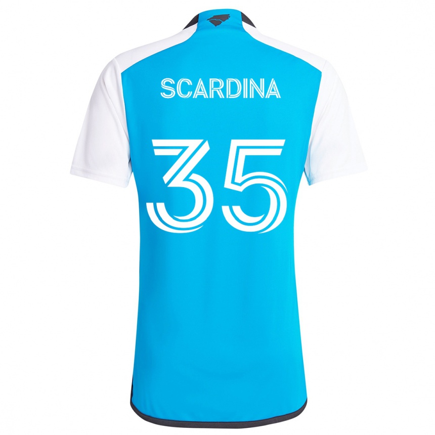 Niño Fútbol Camiseta Nick Scardina #35 Azul Blanco 1ª Equipación 2024/25 Argentina