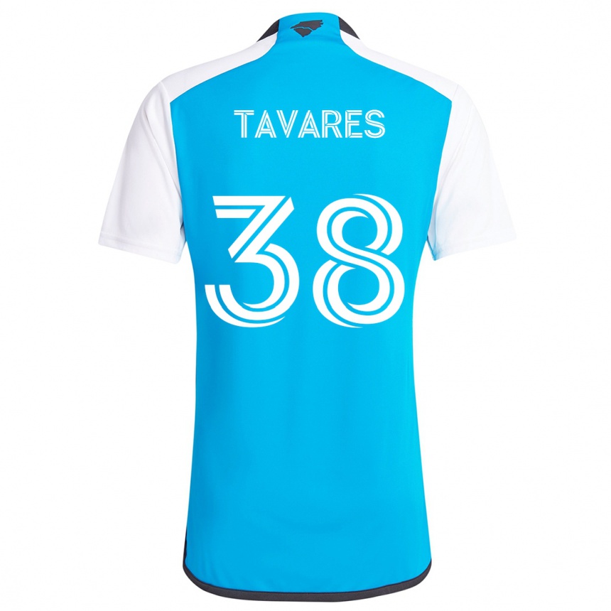 Niño Fútbol Camiseta Iuri Tavares #38 Azul Blanco 1ª Equipación 2024/25 Argentina