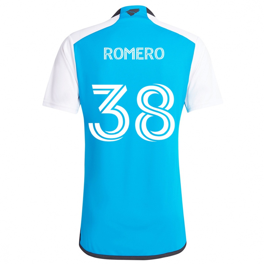 Niño Fútbol Camiseta Brian Romero #38 Azul Blanco 1ª Equipación 2024/25 Argentina