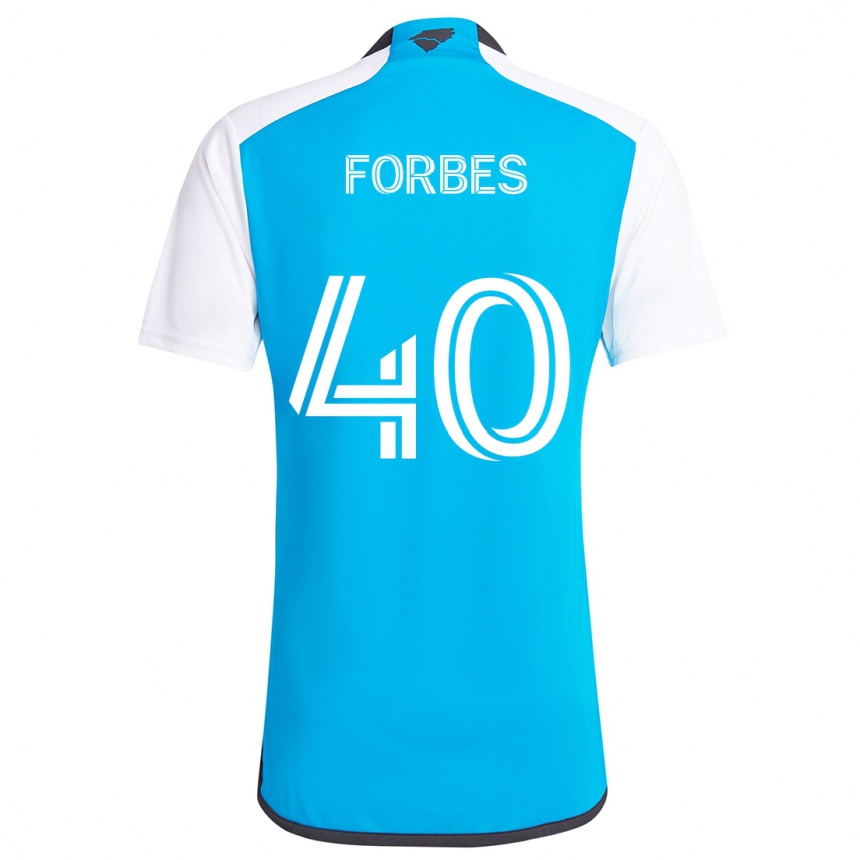 Niño Fútbol Camiseta Jahlane Forbes #40 Azul Blanco 1ª Equipación 2024/25 Argentina