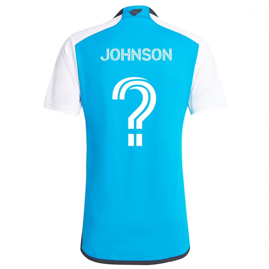 Niño Fútbol Camiseta Tate Johnson #0 Azul Blanco 1ª Equipación 2024/25 Argentina