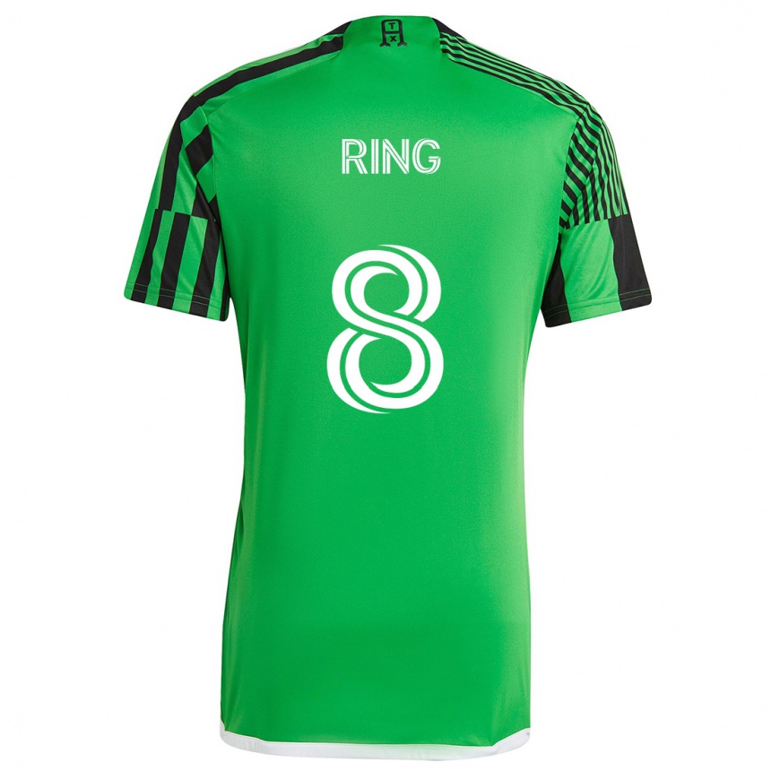 Niño Fútbol Camiseta Alexander Ring #8 Verde Negro 1ª Equipación 2024/25 Argentina